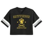 Cool Club, Tricou pentru fete, crop top, negru, imprimeu Harry Potter
