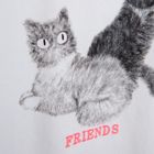 Cool Club, Tricou pentru fete, oversize, alb