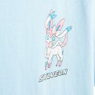 Cool Club, Tricou pentru fete, oversize, albastru, imprimeu Pokemon