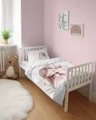 Detexpol, Unicorn, set lenjerie de pat single, din bumbac, 90-120 cm