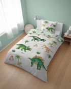 Dinozauri, set lenjerie de pat single, 160-200 cm