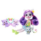 Enchantimals, Lorinda Lemur, papusa si figurine, set de joaca