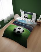 Fotbal, set lenjerie de pat single, 140-200 cm