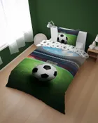 Fotbal, set lenjerie de pat single, 160-200 cm