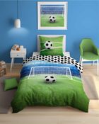 Fotball, set lenjerie de pat single, fluo, 160-200 cm