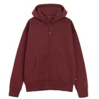 Hanorac oversize bordo cu fermoar unisex NOWEAR