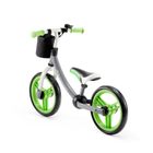 Kinderkraft, 2Way Next, bicicleta fara pedale cu accesorii, verde-gri