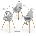 Kinderkraft, Fini Up, scaun de masa 3in1, gri