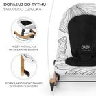 Kinderkraft, Finio, sezlong cu functie de balansoar, negru/alb