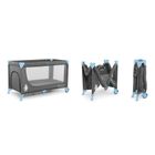Kinderkraft, Joy, patut de calatorie 2in1 cu accesorii, albastru