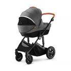 Kinderkraft, Prime, carucior multifunctional 2in1, gri + geanta Mommy Bag