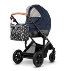 Kinderkraft, Prime, carucior multifunctional 3in1, bleumarin + geanta Mommy Bag