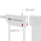 Kinderkraft, Safe Snap, poarta de siguranta, alb