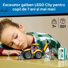 LEGO City, Buldoexcavator galben, 60480