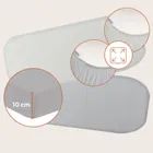 Lionelo, cearceaf cu elasic, din bambus, alb/gri, 28-70 cm, 2 buc.