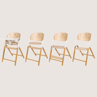 Lionelo, Celia, scaun multifunctional din lemn 3in1, White Natural Wood