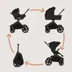 Lionelo, Freya, carucior multifunctional 3in1, Black Onyx