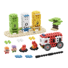 Marioinex, Mini Waffle, City, Actiunea Pompierilor, set de constructie, 148 piese