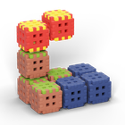 Marioinex, Mini Waffle, Green Blocks, set de constructie, 70 piese