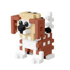 Marioinex, Mini Waffle, Pocket Pets Puppies, Beagle, set de constructie, 46 piese