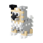 Marioinex, Mini Waffle, Pocket Pets Puppies, Caine ciobanesc de Shetland, set de constructie, 49 piese