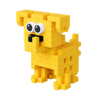 Marioinex, Mini Waffle, Pocket Pets Puppies, Golden Retriever, set de constructie, 52 piese