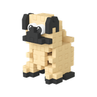 Marioinex, Mini Waffle, Pocket Pets Puppies, Mops, set de constructie, 42 piese