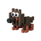 Marioinex, Mini Waffle, Pocket Pets Puppies, Teckel, set de constructie, 43 piese