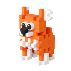 Marioinex, Mini Waffle, Pocket Pets Puppies, Welsh Corgi Pembroke, set de constructie, 49 piese