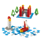 Marioinex, Mini Waffle, set de constructie, 200 + 30 piese gratuit