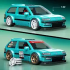Mattel Brick Shop, Hot Wheels, Speed Series '90, Honda Civic EF, set de constructie, 248 piese