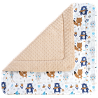 Medi Partners, Boho Animals, paturica - sistem de infasat pentru bebelusi, minky, bej