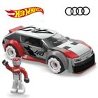 MEGA Hot Wheels, Audi RS6 GTO, masina si figurina, set de constructie, 77 piese