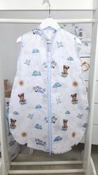 MimiNu, Avi, Ursuleti, sac de dormit subtire de vara, albastru, 74 cm