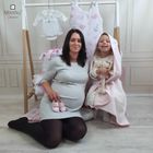 MimiNu, Baby Shower, prosop cu gluga, roz, 100-100 cm