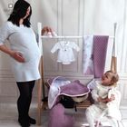 MimiNu, Baby Shower, Velvet, patura de infasat bebelusi, roz