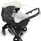MimiNu, baldachin pentru carucior, protectie de soare, muselina de bumbac, crema