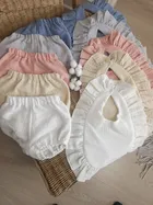 MimiNu, bloomers din muselina, crema, marime S, 0-1 ani