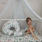 MimiNu, Caprioare, cearceaf din bumbac cu elastic, verde, 60-120 cm