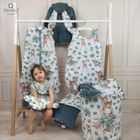 MimiNu, Caprioare, sac de dormit cu fermoar si capse, verde, marime 74