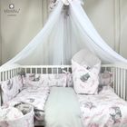 MimiNu, Lulu, set lenjerie de pat 3 piese, roz, 100-135 cm