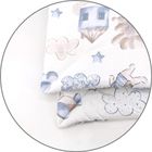 MimiNu, Piloti, set lenjerie de pat single, cu umplutura, 120-90 cm, albastru