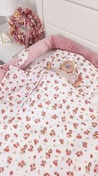 MimiNu, Ratuci, aparatori pentru patut cu fermoar, roz, 180-10 cm