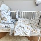 MimiNu, Safari Natural, set lenjerie de pat single, 90-120 cm