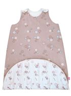Motherhood, Zip-A-Round, sac de dormit de vara din bumbac, 2in1, TOG 1, nasturi roz, 3-18 luni