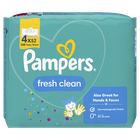 Pampers Fresh Clean, servetele umede, 4 pachete de 52 servetele, 208 buc.