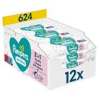 Pampers Sensitive, servetele umede, 12 pachete de 52 servetele, 624 buc.