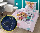 Paw Patrol, Fluo, set lenjerie de pat single, 140-200 cm