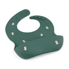 Petite&Mars, Take&Match, Dinozauri, baveta din silicon, Green Misty, 6m+