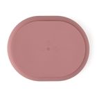 Petite&Mars, Take&Match, farfurie din silicon cu separatoare, ovala, Dusty Rose, 6m+